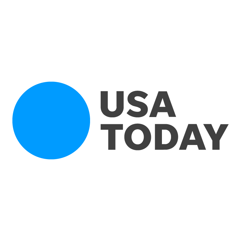 USA TODAY logo: a blue circle to the left of the text