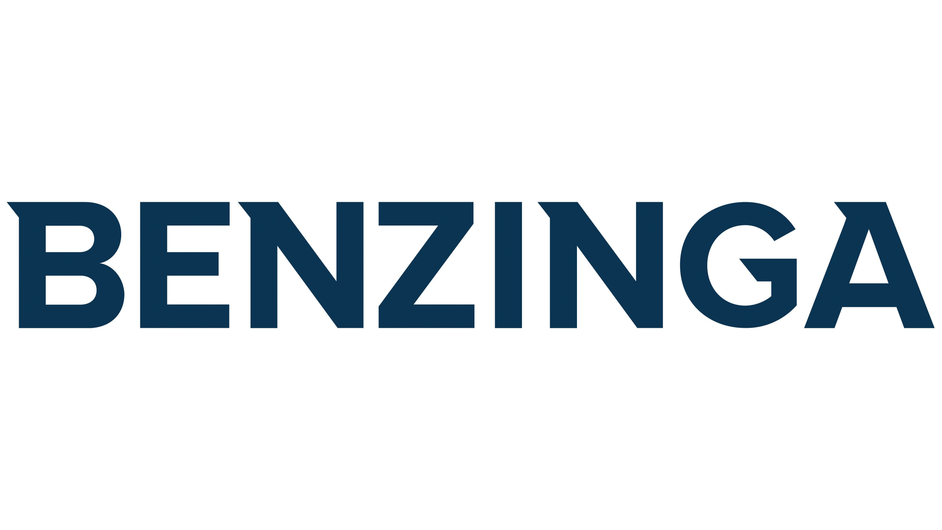 Benzinga logo: dark blue sans-serif text on a white background.