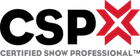 CSP logo with black letters, red starburst graphic, and text 