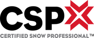 CSP logo with black letters, red starburst graphic, and text