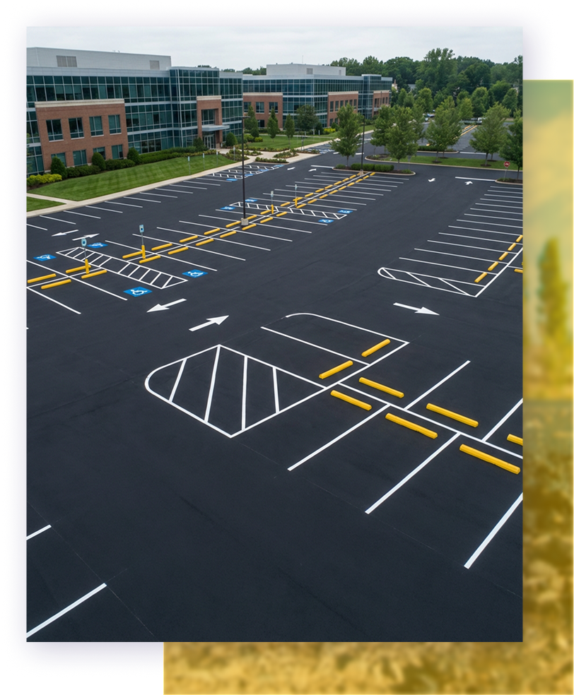 Overhead view of cyclist on a road with lane markings. White arrows indicate directions and crosswalk lines.