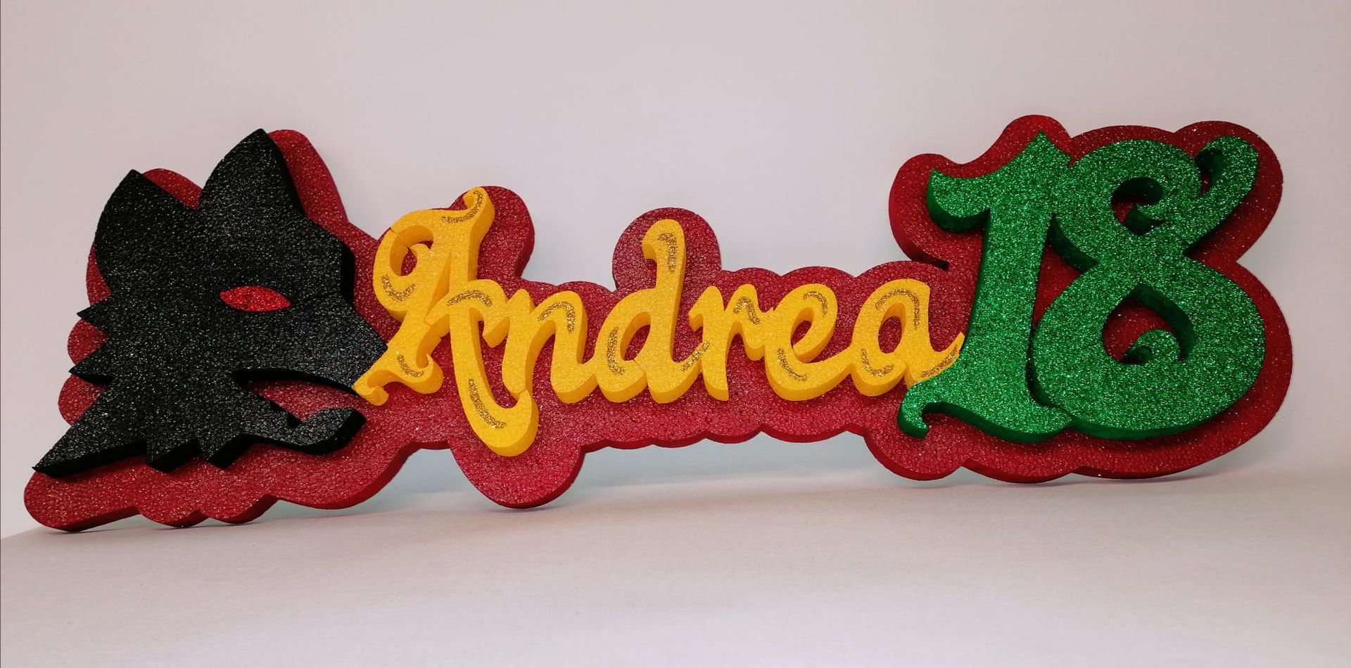 composizione in polistirolo  nome Andrea