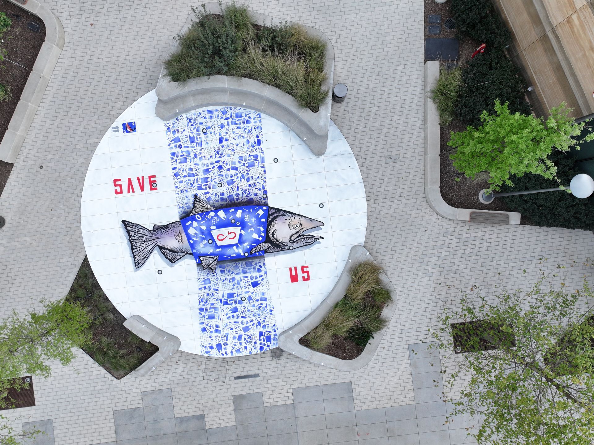 Save the Salmon Public Art  in Sacramento CA by Ilena Finocchi