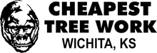 A logo for the company cheapest tree work