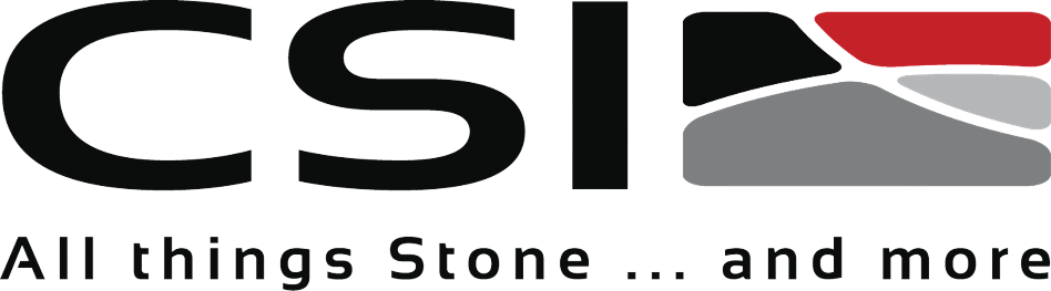 A logo for csi all things stone and more