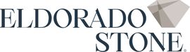 A logo for eldorado stone with a diamond in the middle.