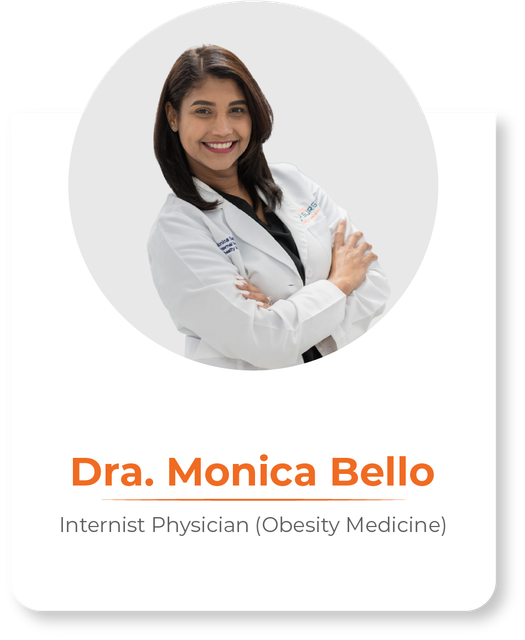 A picture of a doctor named dra. monica bello