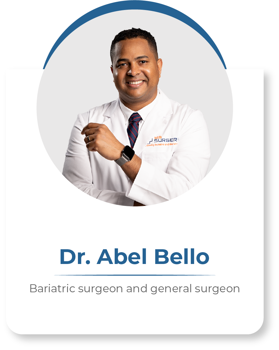 Dr. abel bello is a bariatric surgeon and general surgeon