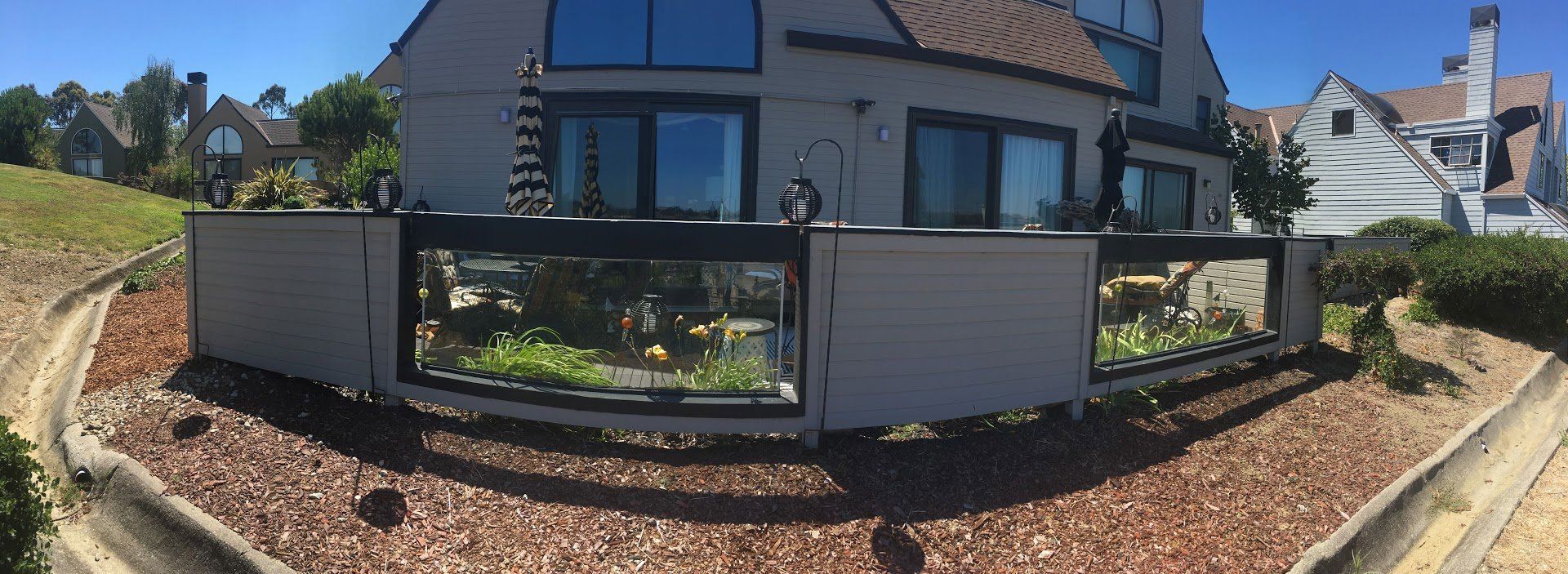 Fence with Glass — El Sobrante, CA — Wadsworth Glass Inc.