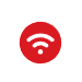 Red Wi‑Fi icon in a circle