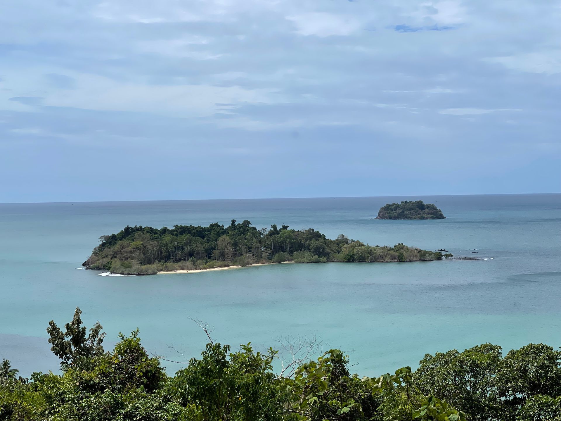 A small island in the middle of the ocean