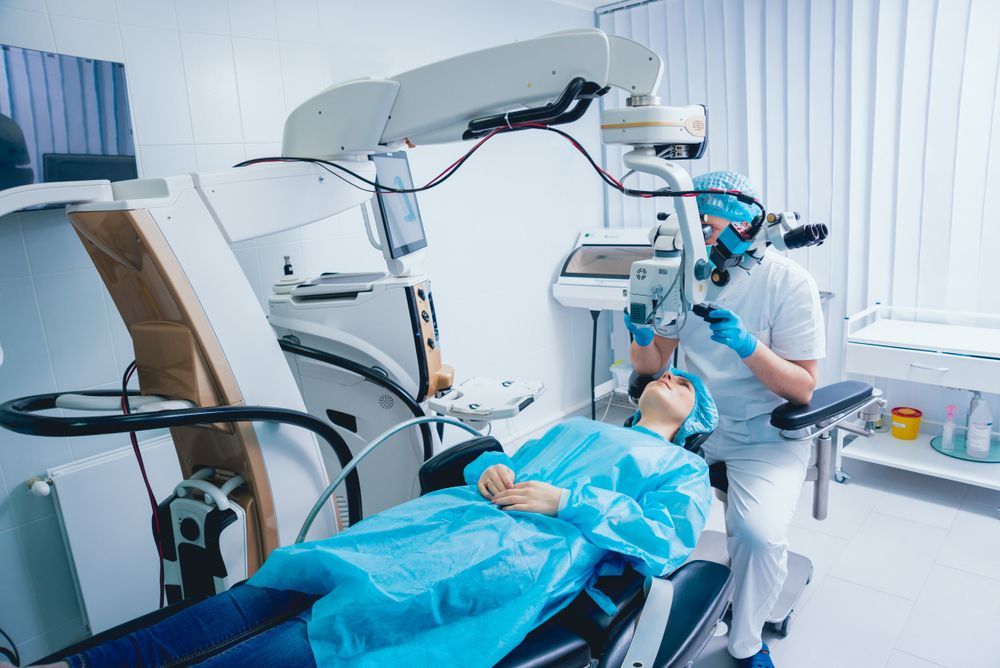 Surgeon in his rooms with patient— Twin Peaks Finance In Helensvale, QLD