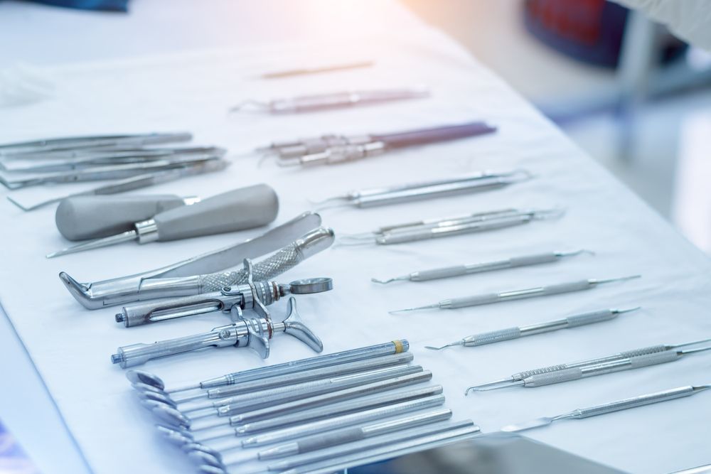 Dental equipment on a tray— Twin Peaks Finance In Helensvale, QLD