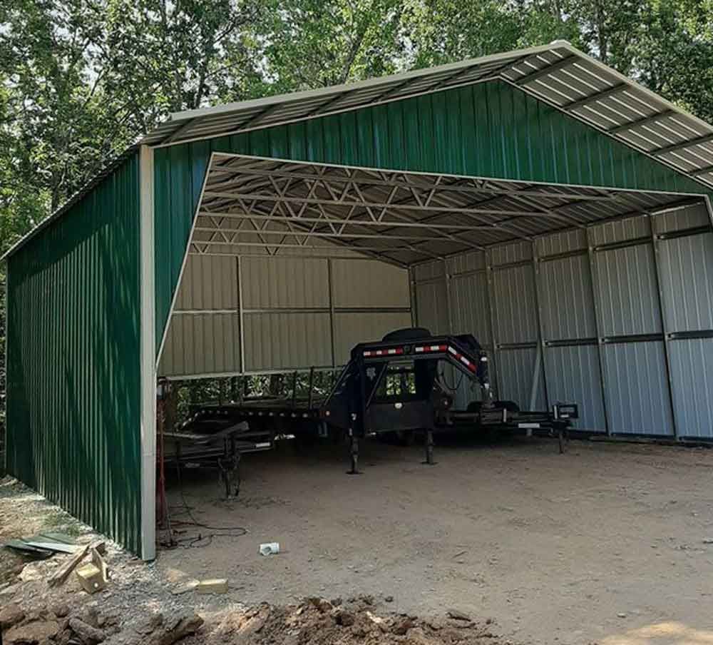 carport with walls