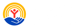 United Way logo with a red stick figure in a yellow rainbow over a blue hand.