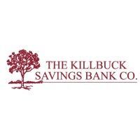 Logo for The Killbuck Savings Bank Co., with a maroon tree and text.