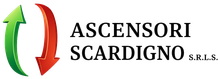 Logo di Ascensori Scardigno s.r.l.s., azienda specializzata in progettazione, installazione, manutenzione e ammodernamento di ascensori, montacarichi e scale mobili.