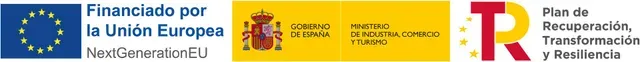 Logotipos: UE, España, Plan de Recuperación, Transformación y Resiliencia.