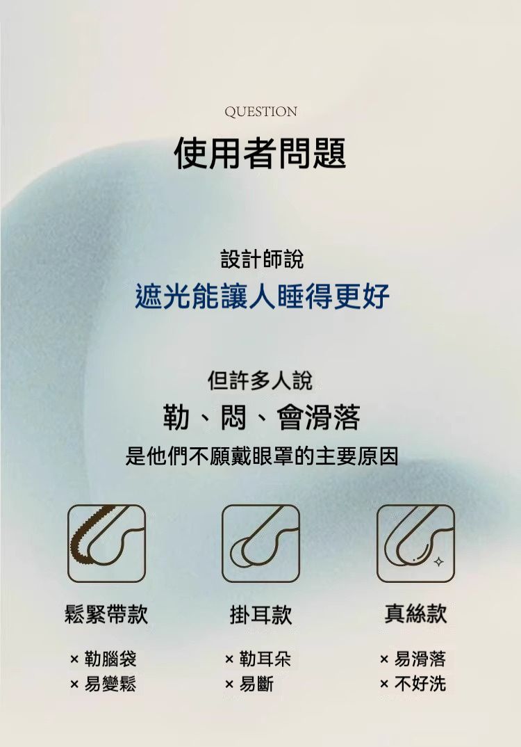 居家生活  新款升級版可機洗防蟎透氣深睡眼罩