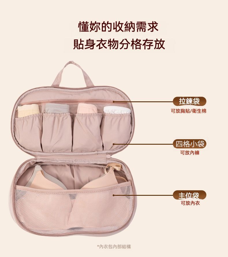 旅行必備  新款高質料防擠壓變形内衣收納袋