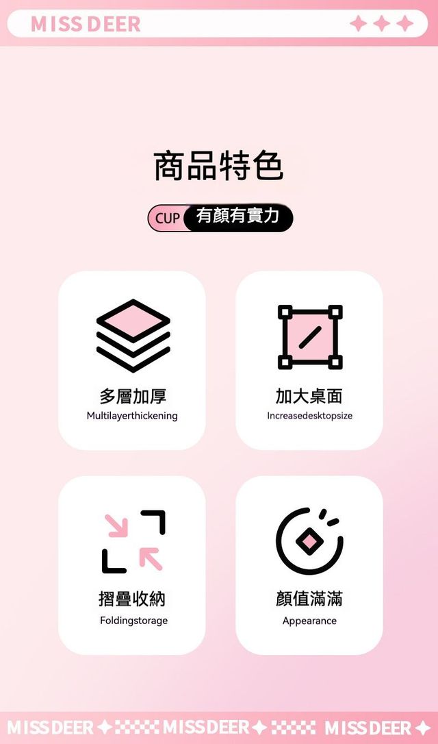 居家生活  日本可愛萌物多功能可折疊電腦桌/臥室懶人辦公桌