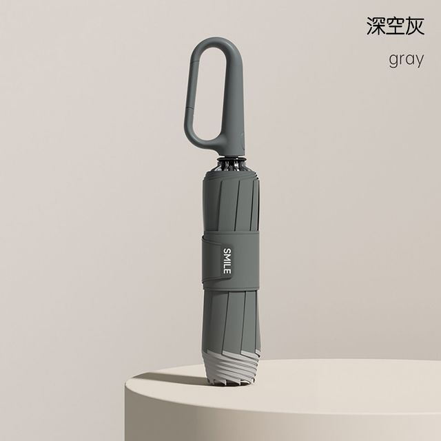 專利設計 環扣反向抗風反光自動摺疊傘
