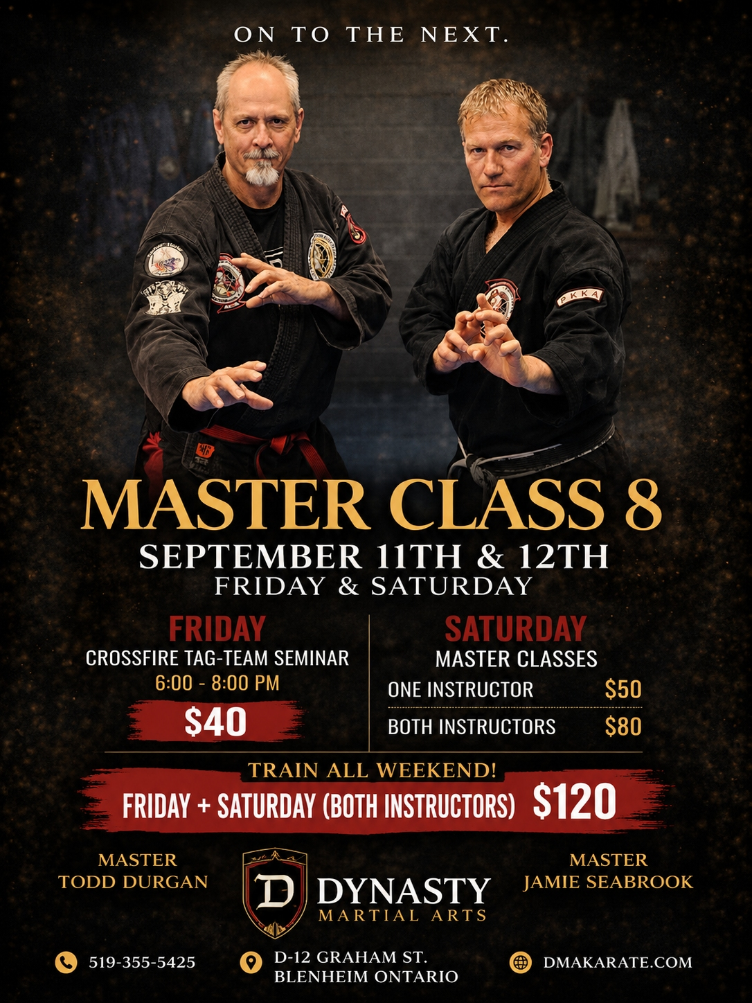 Poster for Master Todd Durgan & Jamie Seabrook Master Class Seminar
