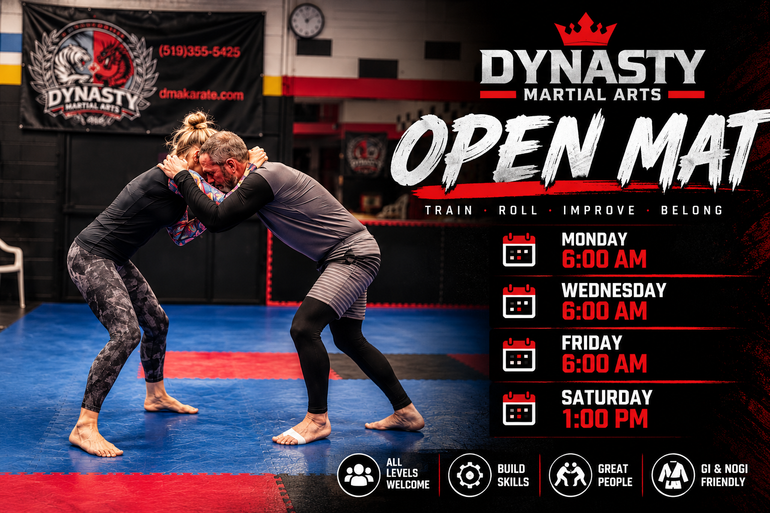 Poster Promoting an Open Mat 
