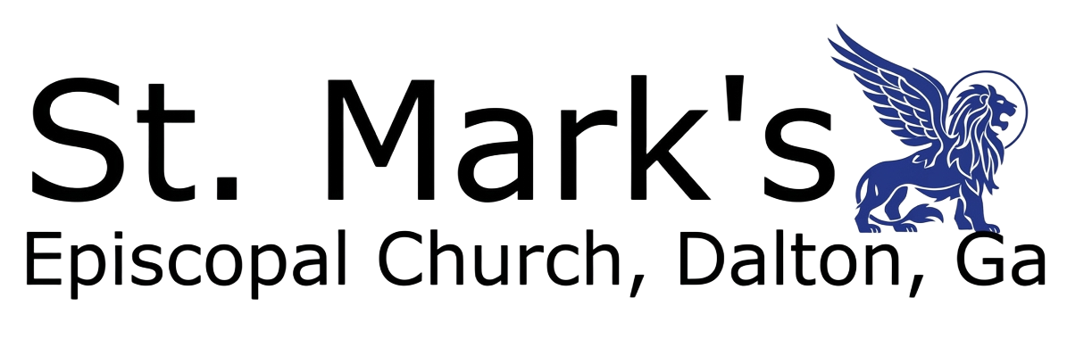 St. Mark's Episcopal Church logo, Dalton, Georgia, with purple church graphic