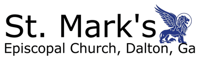 St. Mark's Episcopal Church logo, Dalton, Georgia, with purple church graphic