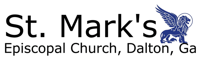 St. Mark's Episcopal Church logo, Dalton, Georgia, with purple church graphic
