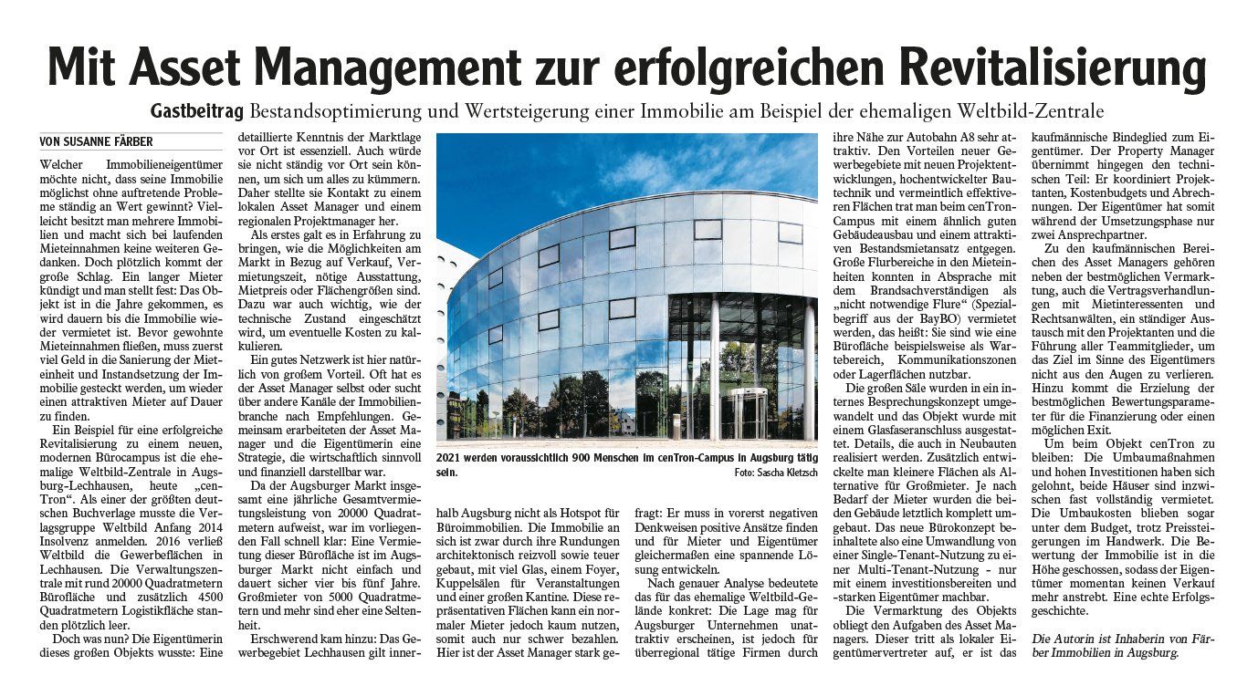 Pressebericht Immobilien Augsburg