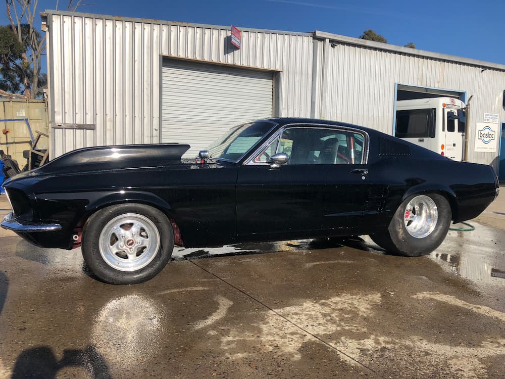 Black Mustang Side View — All Port Smash Repairs in Port Macquarie, NSW