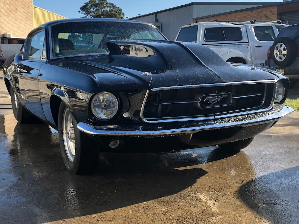 Black Mustang Front View — All Port Smash Repairs in Port Macquarie, NSW