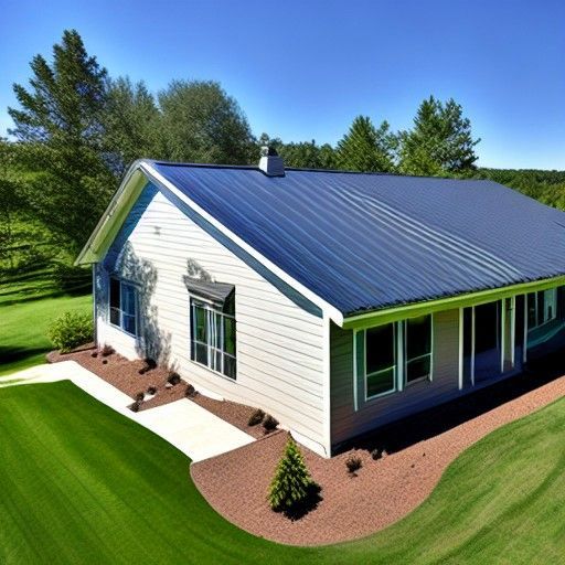 Large two-story house with a grey metal roof.