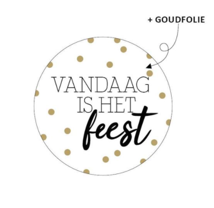 Sticker | Vandaag is het feest | 5 stuks