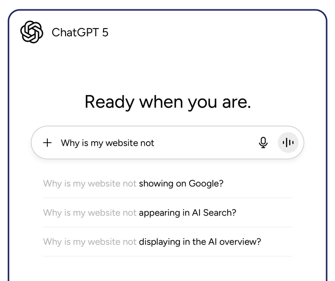 ChatGPT 5 interface: prompt input 