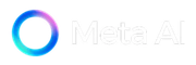 Meta AI logo featuring a colorful gradient circle and the words 