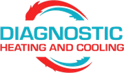 Diagnostic Heating & Cooling Diagnostic Heating and Cooling logo with red and teal circular arrows around blue and red text