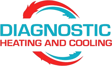 Diagnostic Heating & Cooling Diagnostic Heating and Cooling logo with red and teal circular arrows around blue and red text