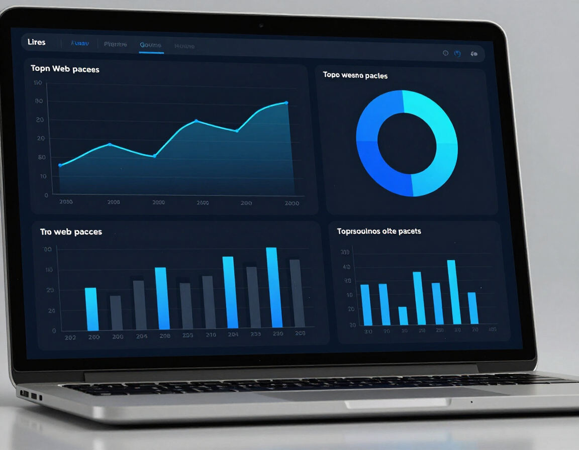 Analytics dashboard showing traffic trends, popular pages, and traffic sources