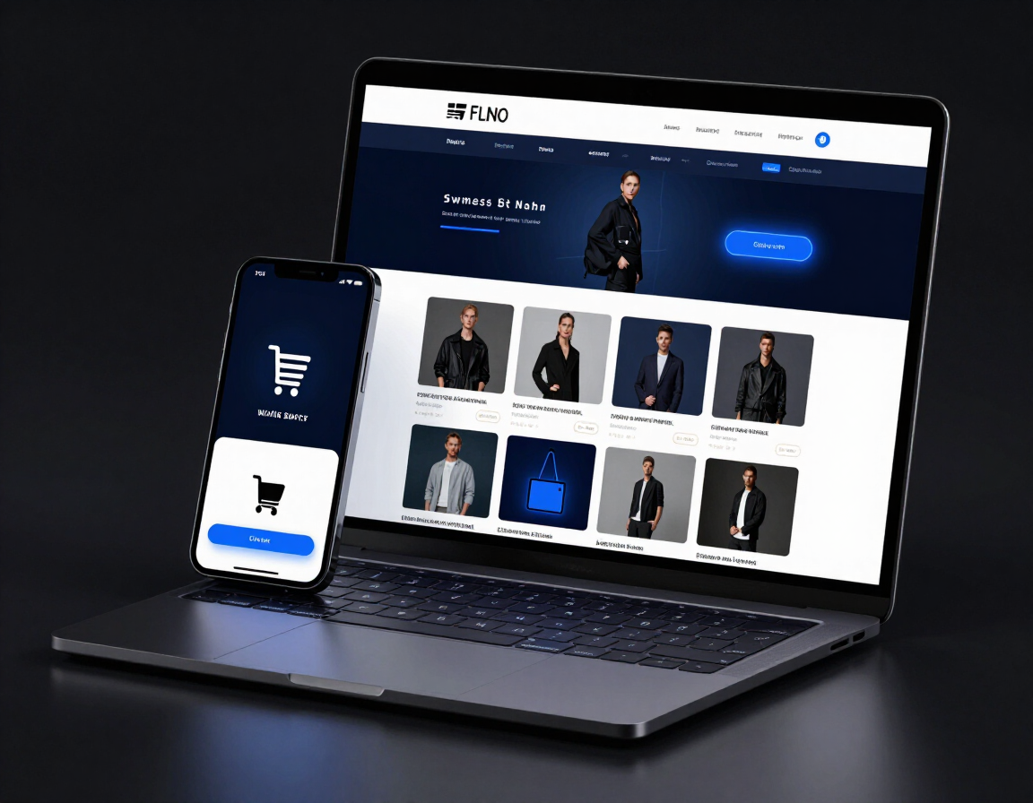 Ecommerce storefront on desktop and mobile