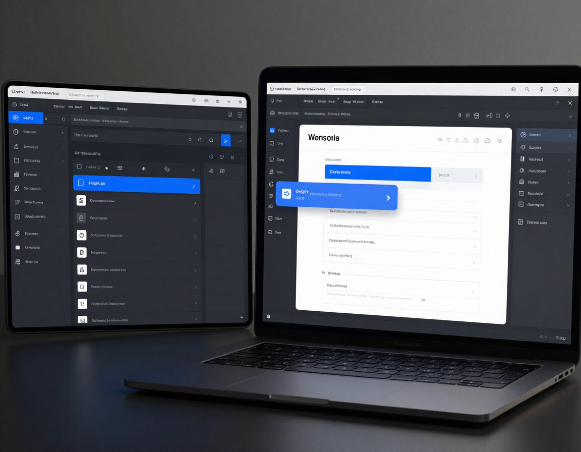 Drag-and-drop editor interface showing a template being customized