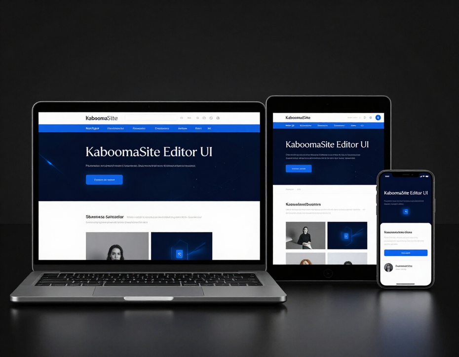 Kaboomasite website builder on multiple devices