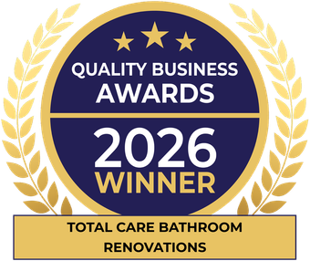 Quality Business Awards 2026 Winner badge – Total Care Bathroom Renovations