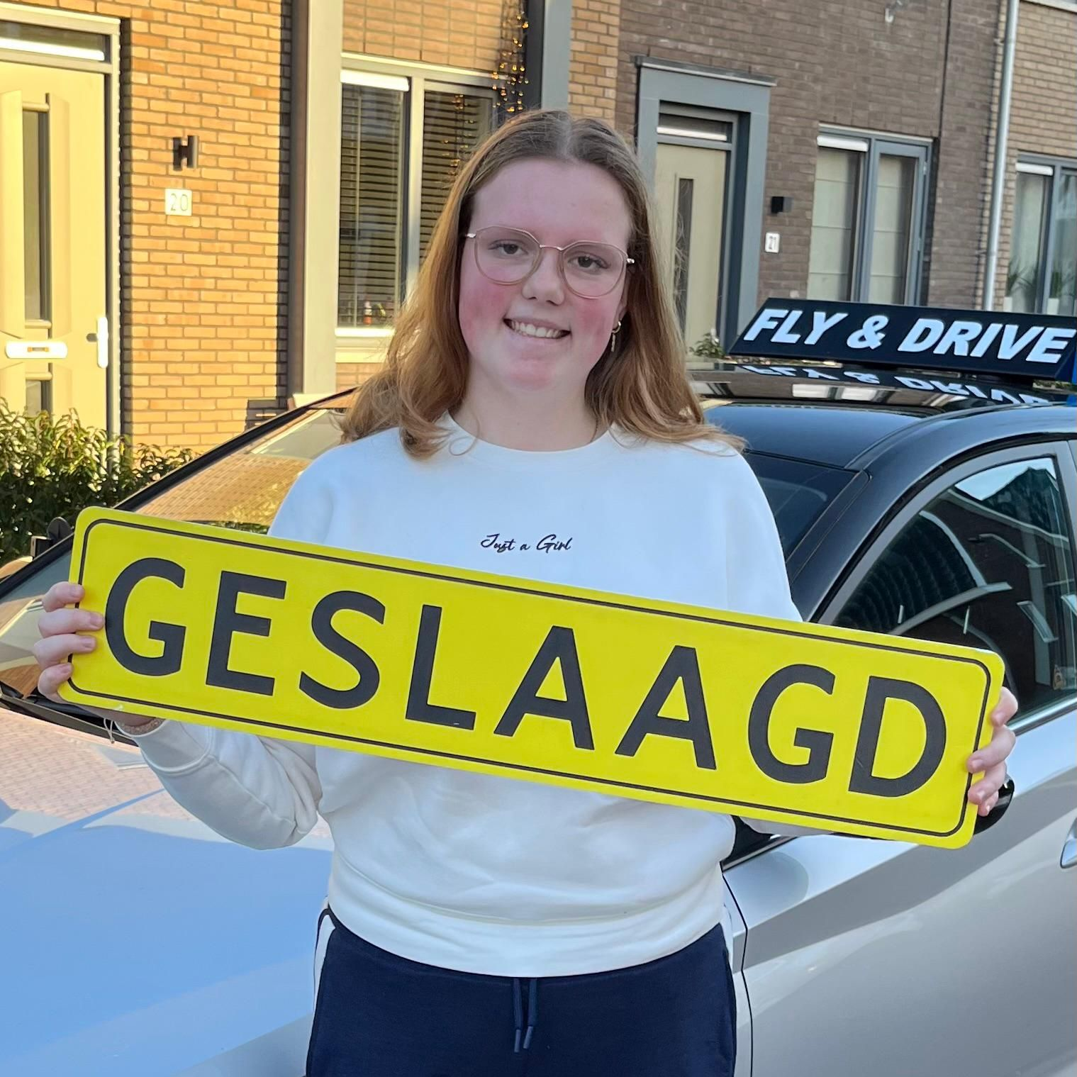 Vrouw met een geel