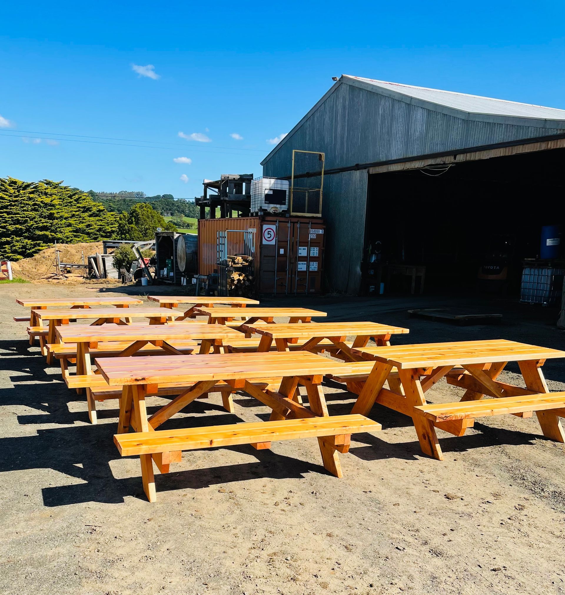 wooden outdoor furniture