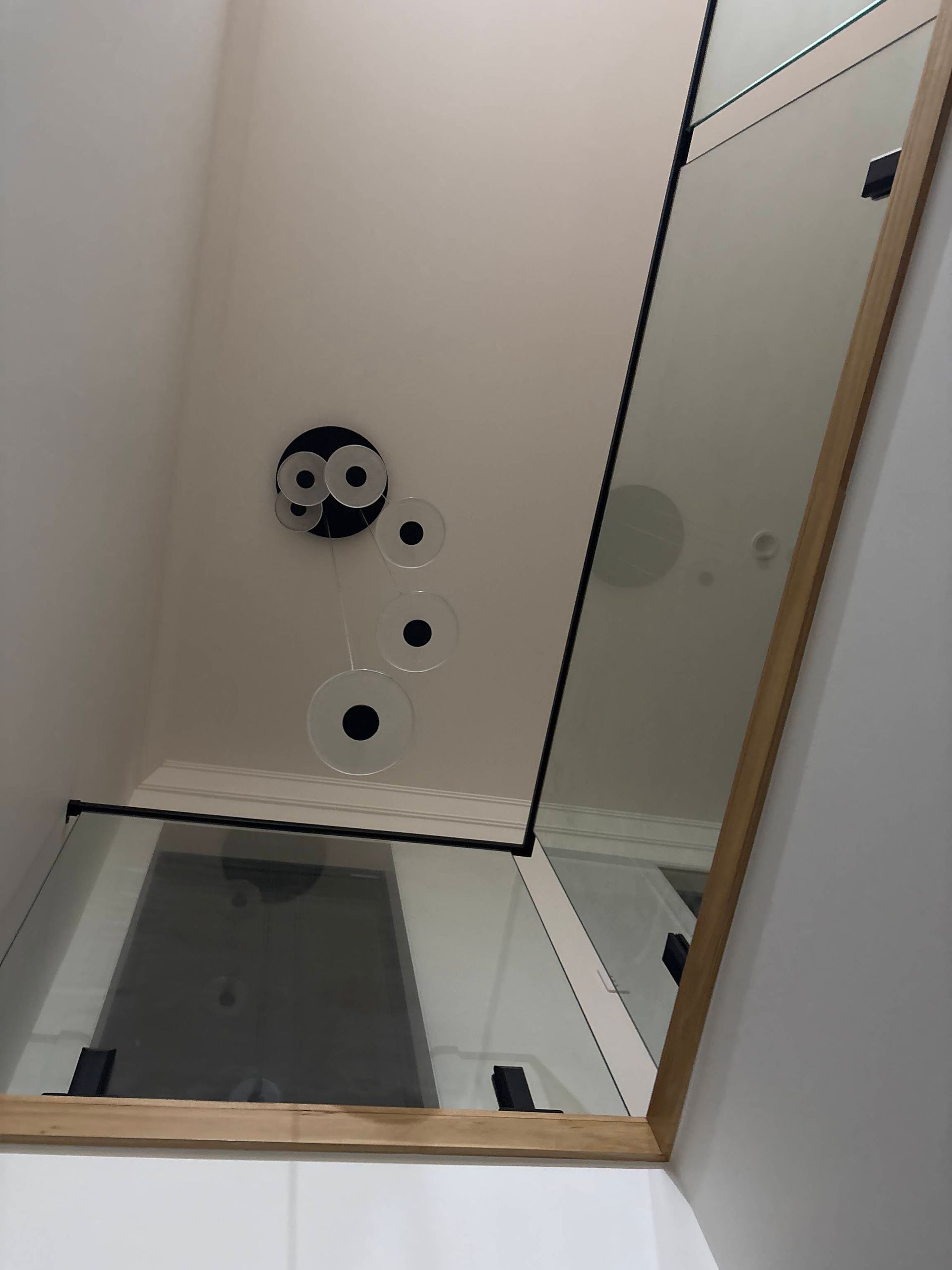 Mirror Reflecting a Room With a Decorative Ceiling Fixture and a Door — DC Active Electrical in Brighton, QLD