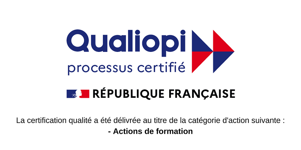 A logo for qualiopi processus certifie republique francaise