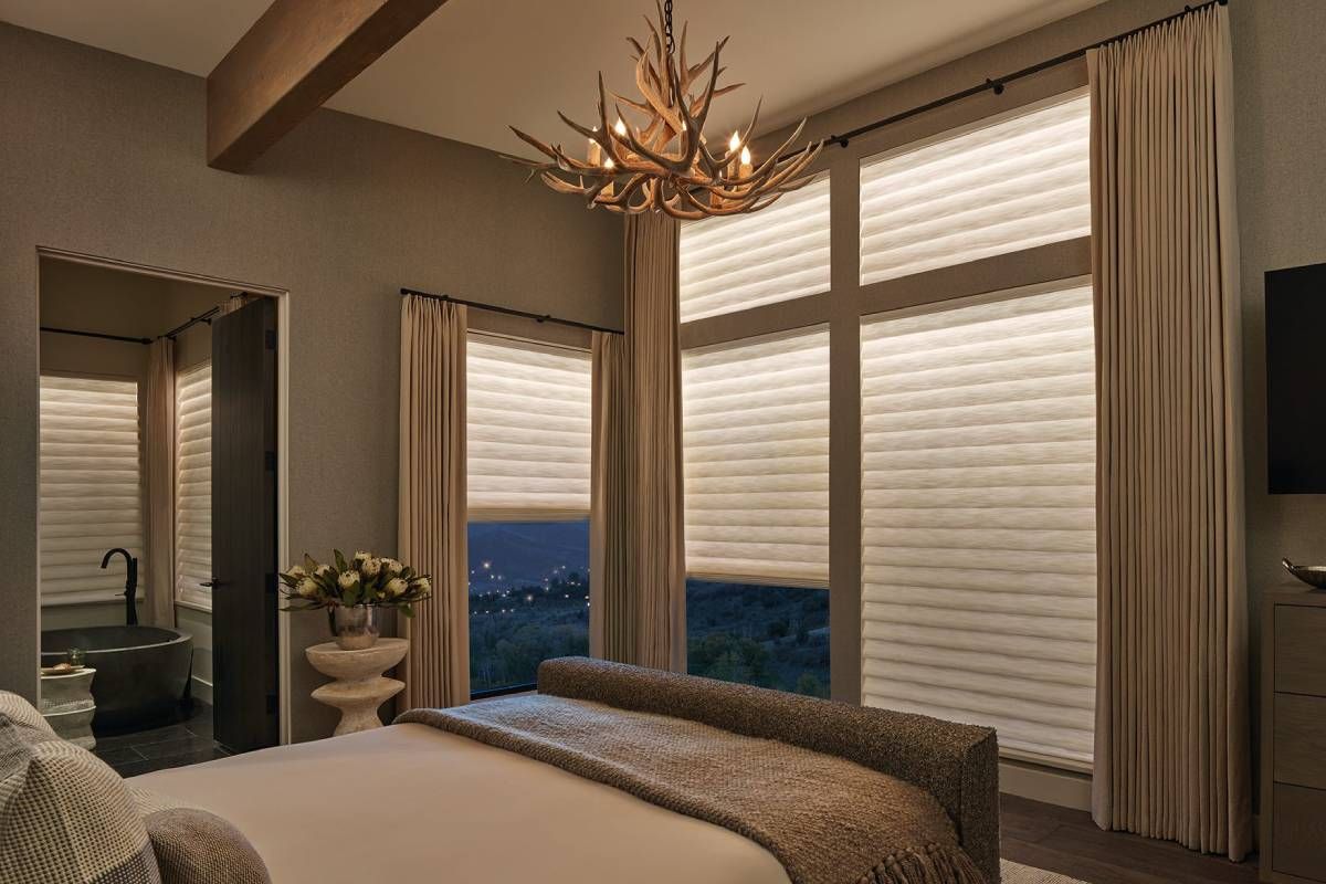 Hunter Douglas Aura® Illuminated Shades with Vignette® Roman Shades near Fort Lauderdale, Florida (FL)